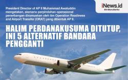 Infografis Halim Perdanakusuma Ditutup, Ini 5 Alternatif Bandara Pengganti