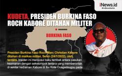 Infografis Presiden Burkina Faso Roch Kabore Dikudeta