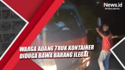 Ricuh, Warga Adang Truk Kontainer Diduga Bawa Barang Ilegal di Batu Bara Sumut