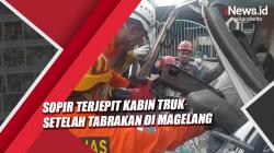Sopir Terjepit Kabin Truk setelah Tabrakan di Magelang