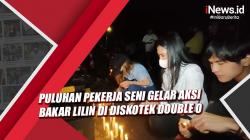 Puluhan Pekerja Seni Gelar Aksi Bakar Lilin di TKP Diskotek Double O