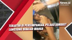 Video Terjatuh di Persimpangan, Pelaku Jambret Langsung Dihajar Warga