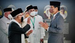 Presiden Jokowi bersama Wapres Ma'ruf Amin Hadiri Pengukuhan PBNU 2022-2027