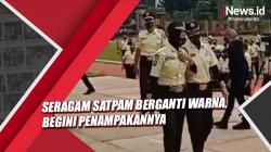 Begini Penampakan Seragam Satpam Berganti Warna 