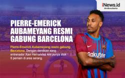 Infografis Pierre-Emerick Aubameyang Resmi Gabung Barcelona