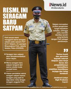 Infografis Penampakan Seragam Baru Satpam, Berlaku Mulai 2023