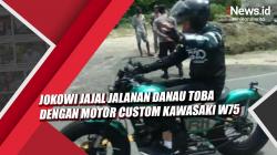 Video Jokowi Jajal Jalanan Danau Toba dengan Motor Custom Kawasaki W75