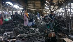 Penampakan Sisa-Sisa Kebakaran Pasar Johar Semarang