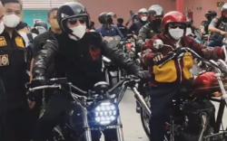 Temani Jokowi Naik Motor, Begini Gaya Edy Rahmayadi Pakai Helm dan Kaca Mata Hitam