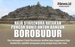 Infografis Raja Syailendra Ratakan Puncak Bukit untuk Bangun Borobudur