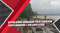 Video Ditpolairud Baharkam Polri Gagalkan Penyelundupan 1.396 Kayu Ilegal