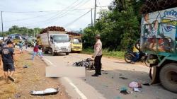 Kecelakaan Maut di Jalan Trans Kalimantan, Pengendara Motor Tewas Tabrak Truk