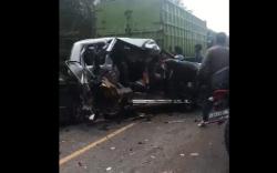 Tabrakan Beruntun di Jalintim, Pejabat Setwan Banyuasin Tewas Terjepit <