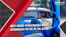Aksi Koboi Pengendara Mobil Acungkan Pistol dan Tongkat di Tol Cipali