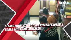 Sedang Mengintai Motor, 2 Pelaku Pencurian Babak Belur Dihajar Massa
