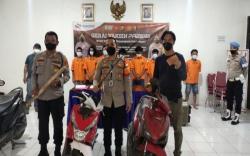 Polisi Tangkap Komplotan Begal Modus Tawuran di Palembang<