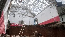 Sekolah Amblas 15 Meter akibat Diguyur Hujan Deras di Lebak