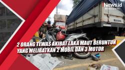 Video 2 Orang Tewas akibat Laka Maut Beruntun yang Melibatkan 2 Mobil dan 3 Motor