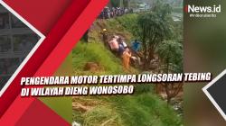 Video Pengendara Motor Tertimpa Longsoran Tebing di Wilayah Dieng Wonosobo