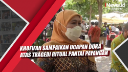 Video Khofifah Sampaikan Ucapan Duka atas Tragedi Ritual Pantai Payangan