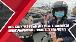 Video Hari Valentine, Bunga dan Cokelat Diberikan untuk Pengendara Tertib Lalin dan Prokes