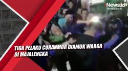 Video Tiga Pelaku Curanmor Diamuk Warga di Majalengka