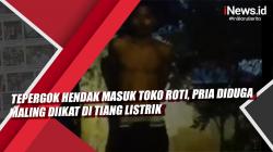 Video Pria Diduga Maling Diikat di Tiang Listrik Gambir saat Kepergok Masuk Toko Roti