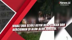 Video Viral Dua Sejoli Asyik Berpelukan dan Berciuman di Alun-alun Jonggol