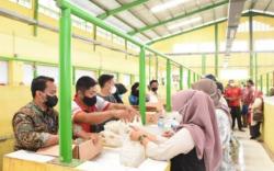 Pemkab Sergai Gelar Pasar Murah di Pasar Rakyat, Pembeli Sudah Divaksin jadi Prioritas<