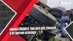 Video Evakuasi Dramatis, Truk Batu Bata terguling di MT Haryono Jatinegara