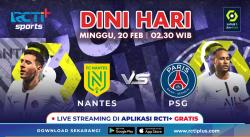 Link Live Streaming Nantes Vs PSG di RCTI+: Messi Dkk Hancurkan Rekor Clean Sheet Tuan Rumah? 