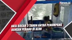 Video Aksi Bocah 3 Tahun Antar Penumpang dengan Perahu