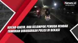 Video Kocar-kacir, Dua Kelompok Pemuda Hendak Tawuran Dibubarkan Polisi di Bekasi
