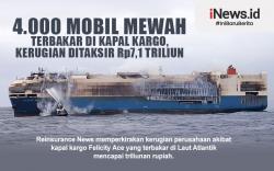  Infografis 4.000 Mobil Mewah Terbakar di Kapal Kargo, Kerugian Ditaksir Rp7,1 Triliun