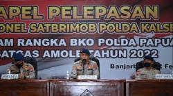 Tergabung dalam Satgas Amole, 102 Brimob Polda Kalsel BKO ke Polda Papua
