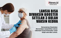 Infografis Lansia Bisa Divaksin Booster 3 Bulan setelah Vaksin Kedua