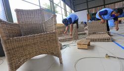 Kerajinan Kursi Rotan Buatan Warga Binaan Lapas Diekspor ke Amerika-Eropa