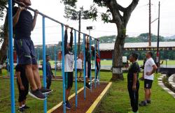 Dandim Semarang Gembleng Fisik Santri Calon Anggota TNI AD di Markas Yonarhanud