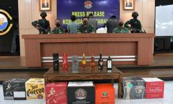 TNI AL Gagalkan Penyelundupan 6.750 Botor Miras Hendak Dikirim ke Palembang<