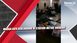 Warga Kiev Berlindung di Stasiun Metro, Ukraina