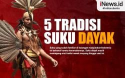 Infografis Tradisi Suku Dayak Warisan Nenek Moyang 