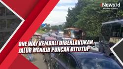 Video One Way Kembali Diberlakukan, Jalur Menuju Puncak Ditutup