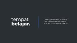 Tempat Belajar, Platform Edukasi Digital yang Siap Ciptakan Talenta Digital Baru untuk Indonesia