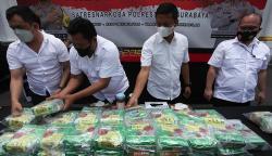 Polresta Surabaya Ungkap Peredaran 46,6 Kg Sabu dan 4.000 Butir Pil Koplo