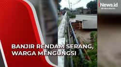 Banjir Rendam Serang, Warga Mengungsi di Kantor BPBD Serang