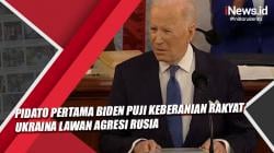 Video Pidato Pertama Biden Puji keberanian Rakyat Ukraina Lawan Agresi Rusia
