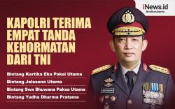 Infografis Kapolri Terima 4 Tanda Kehormatan dari TNI