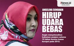 Infografis Angelina Sondakh Hirup Udara Bebas
