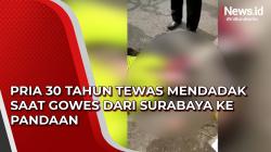 Video Pria 30 Tahun Tewas Mendadak saat Gowes dari Surabaya ke Pandaan