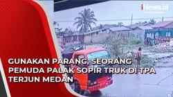 Video Gunakan Parang, Seorang Pemuda Palak Sopir Truk di TPA Terjun Medan 